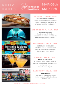 Semaine 11 :9 – 15 mars