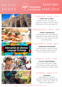 Semaine 12 :16 – 22 mars