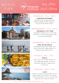 Semaine 31 :27 juillet – 2 août