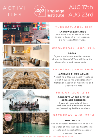 Semaine 34 :17 – 23 août